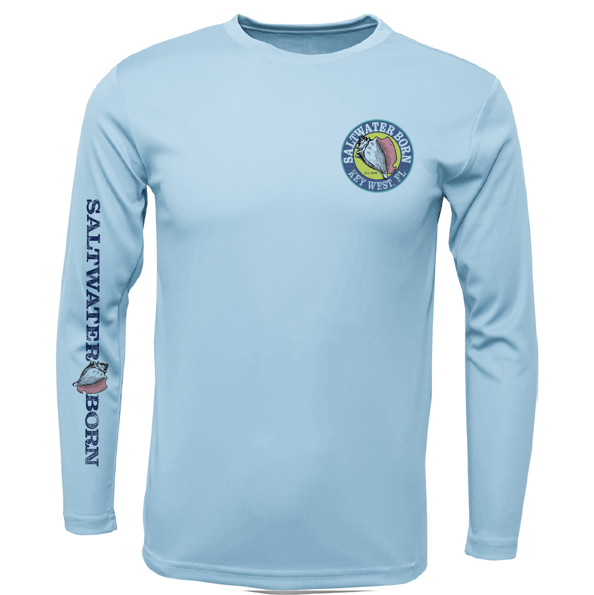 Saltwater Born UPF 50+ Long Sleeve Key West, FL Jumbo Shrimp Long Sleeve UPF 50+ Dry-Fit Shirt