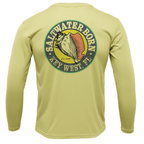 Saltwater Born UPF 50+ Long Sleeve Key West, FL Mahi on Chest Boy's Long Sleeve UPF 50+ Dry-Fit Shirt