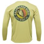 Saltwater Born UPF 50+ Long Sleeve Key West, FL Mahi on Chest Long Sleeve UPF 50+ Dry-Fit Shirt
