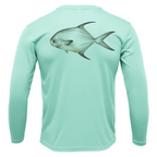 Saltwater Born UPF 50+ Long Sleeve Key West, FL Permit Long Sleeve UPF 50+ Dry-Fit Shirt