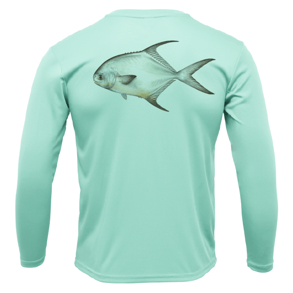 Saltwater Born UPF 50+ Long Sleeve Key West, FL Permit Long Sleeve UPF 50+ Dry-Fit Shirt