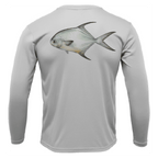 Saltwater Born UPF 50+ Long Sleeve Key West, FL Permit Long Sleeve UPF 50+ Dry-Fit Shirt