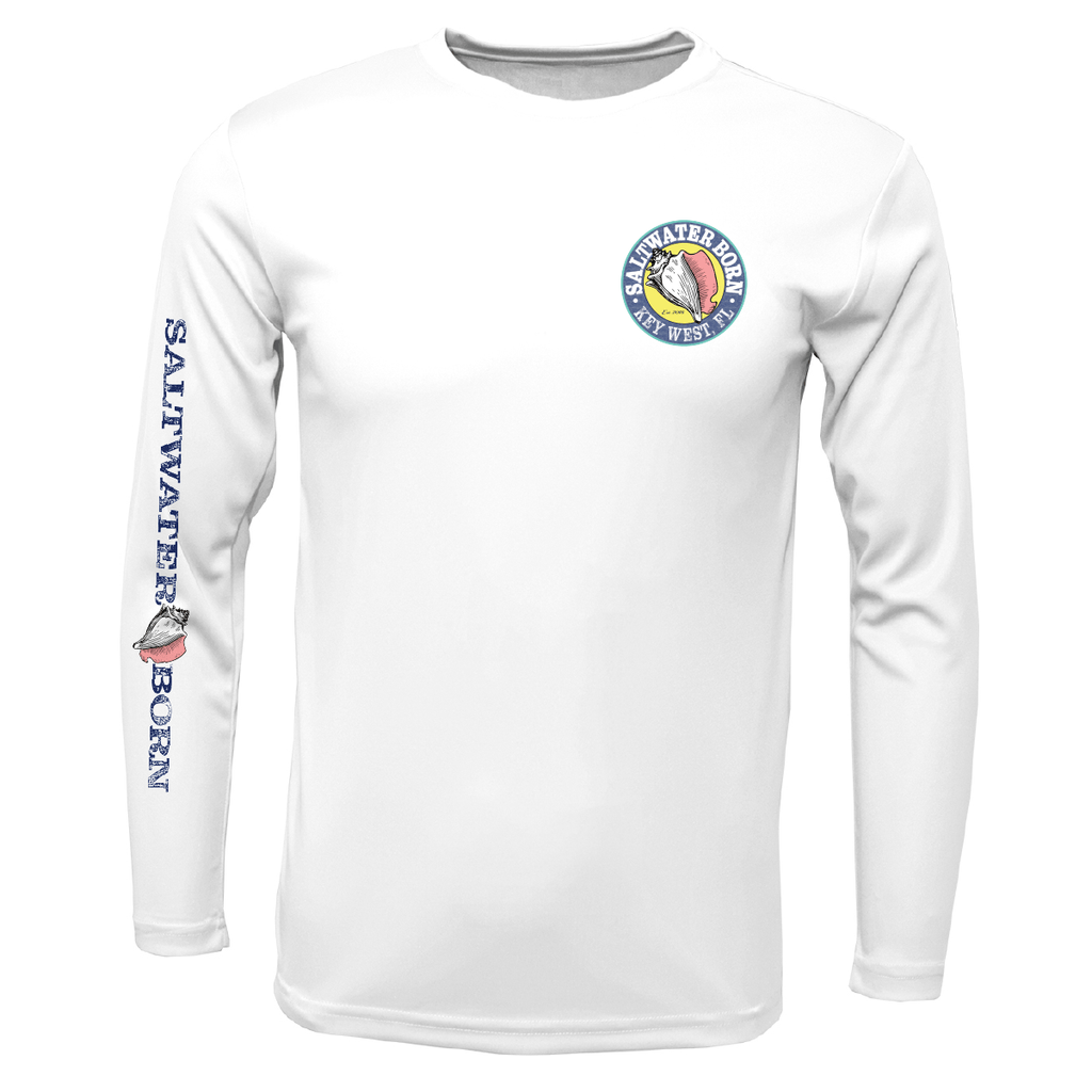 Saltwater Born UPF 50+ Long Sleeve Key West, FL Saltwater Born Circle Logo Boy's Long Sleeve UPF 50+ Dry-Fit Shirt