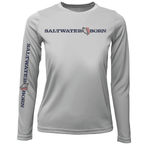 Saltwater Born UPF 50+ Long Sleeve Key West, FL Saltwater Born Linear Logo Girl's Long Sleeve UPF 50+ Dry-Fit Shirt