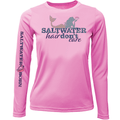 Saltwater Born UPF 50+ Long Sleeve Key West, FL "Saltwater Hair...Don't Care" Girl's Long Sleeve UPF 50+ Dry-Fit Shirt