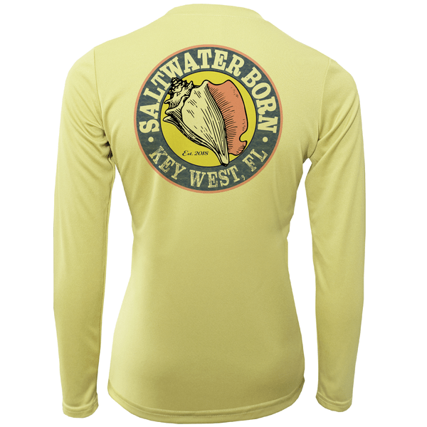 Saltwater Born UPF 50+ Long Sleeve Key West, FL State of Florida Girl's Long Sleeve UPF 50+ Dry-Fit Shirt