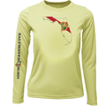Saltwater Born UPF 50+ Long Sleeve Key West, FL State of Florida Girl's Long Sleeve UPF 50+ Dry-Fit Shirt