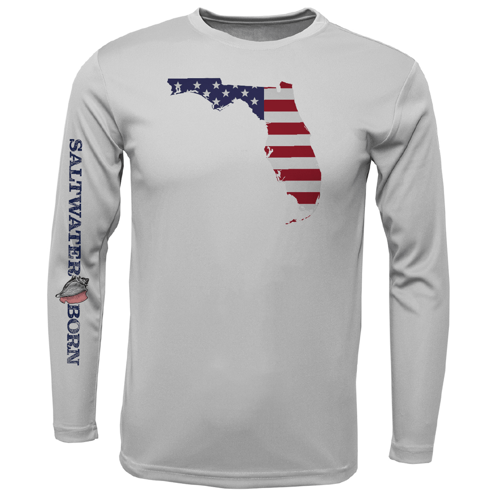 Saltwater Born UPF 50+ Long Sleeve Key West, Florida USA Long Sleeve UPF 50+ Dry-Fit Shirt