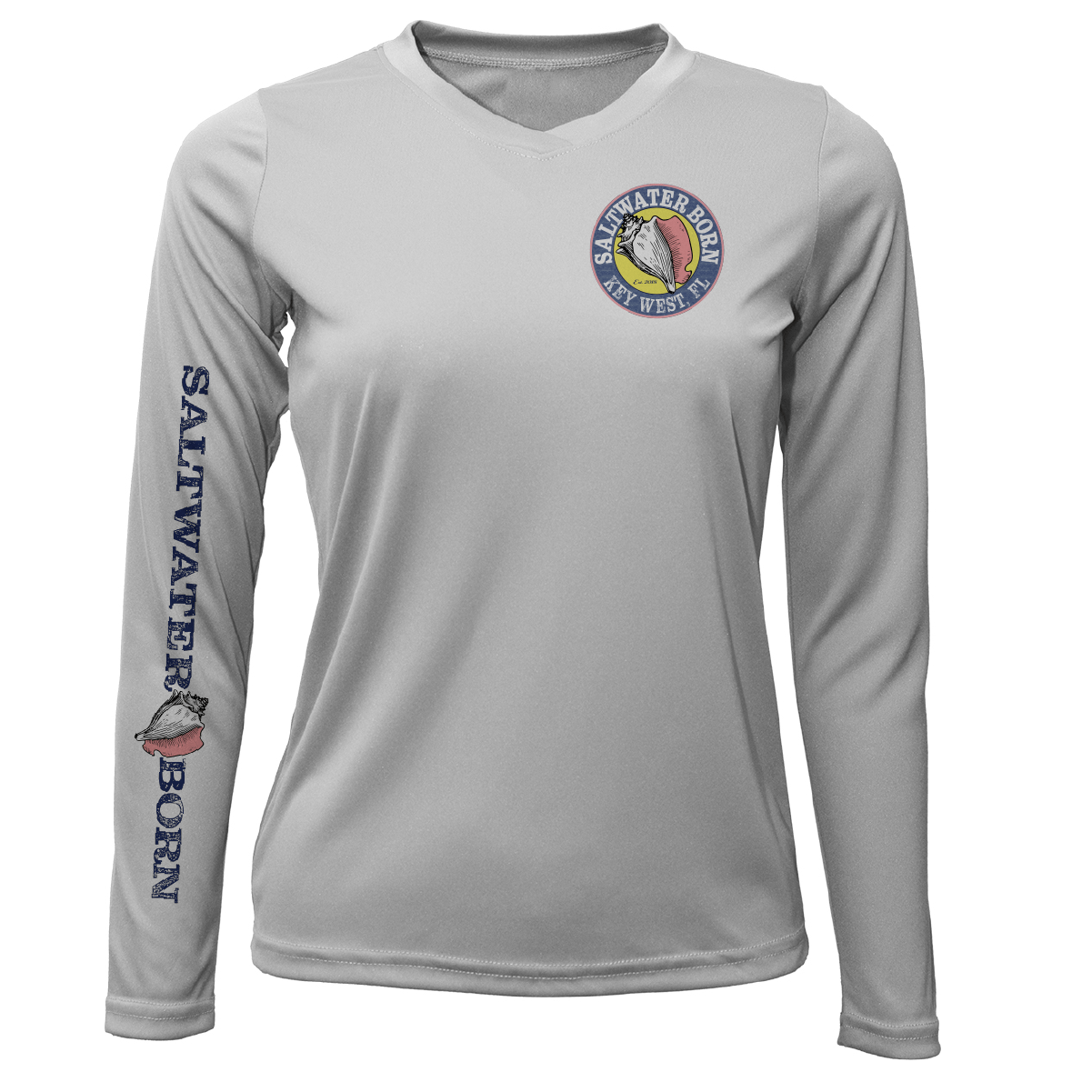 Saltwater Born UPF 50+ Long Sleeve Key West Island Time Women's Long Sleeve UPF 50+ Dry-Fit Shirt