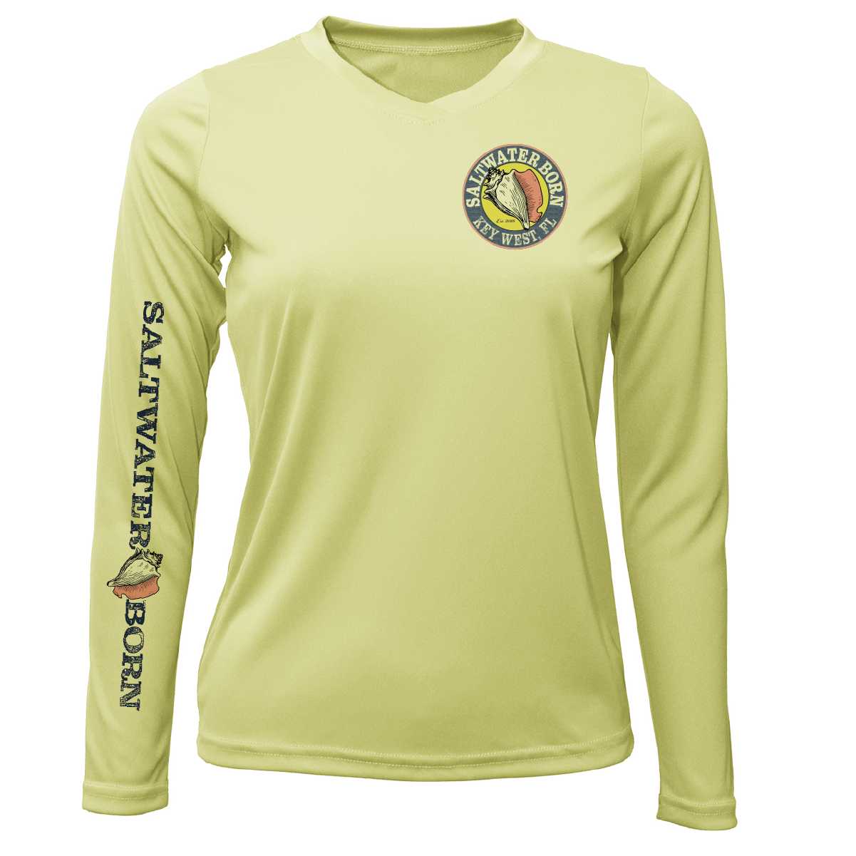 Saltwater Born UPF 50+ Long Sleeve Key West Island Time Women's Long Sleeve UPF 50+ Dry-Fit Shirt