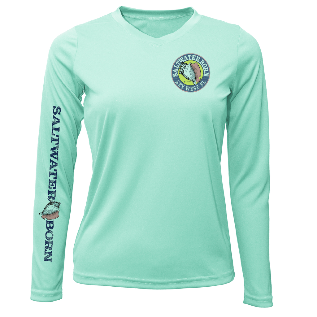 Saltwater Born UPF 50+ Long Sleeve Key West Island Time Women's Long Sleeve UPF 50+ Dry-Fit Shirt