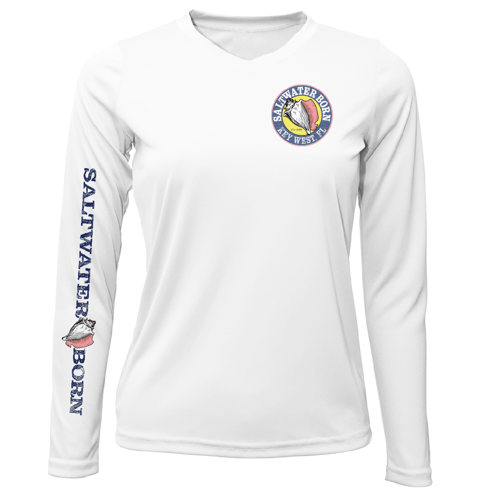 Saltwater Born UPF 50+ Long Sleeve Key West Island Time Women's Long Sleeve UPF 50+ Dry-Fit Shirt