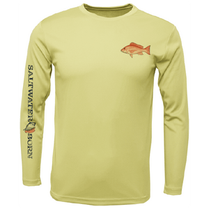 Saltwater Born UPF 50+ Long Sleeve M / CANARY Clean Snapper Long Sleeve UPF 50+ Dry-Fit Shirt