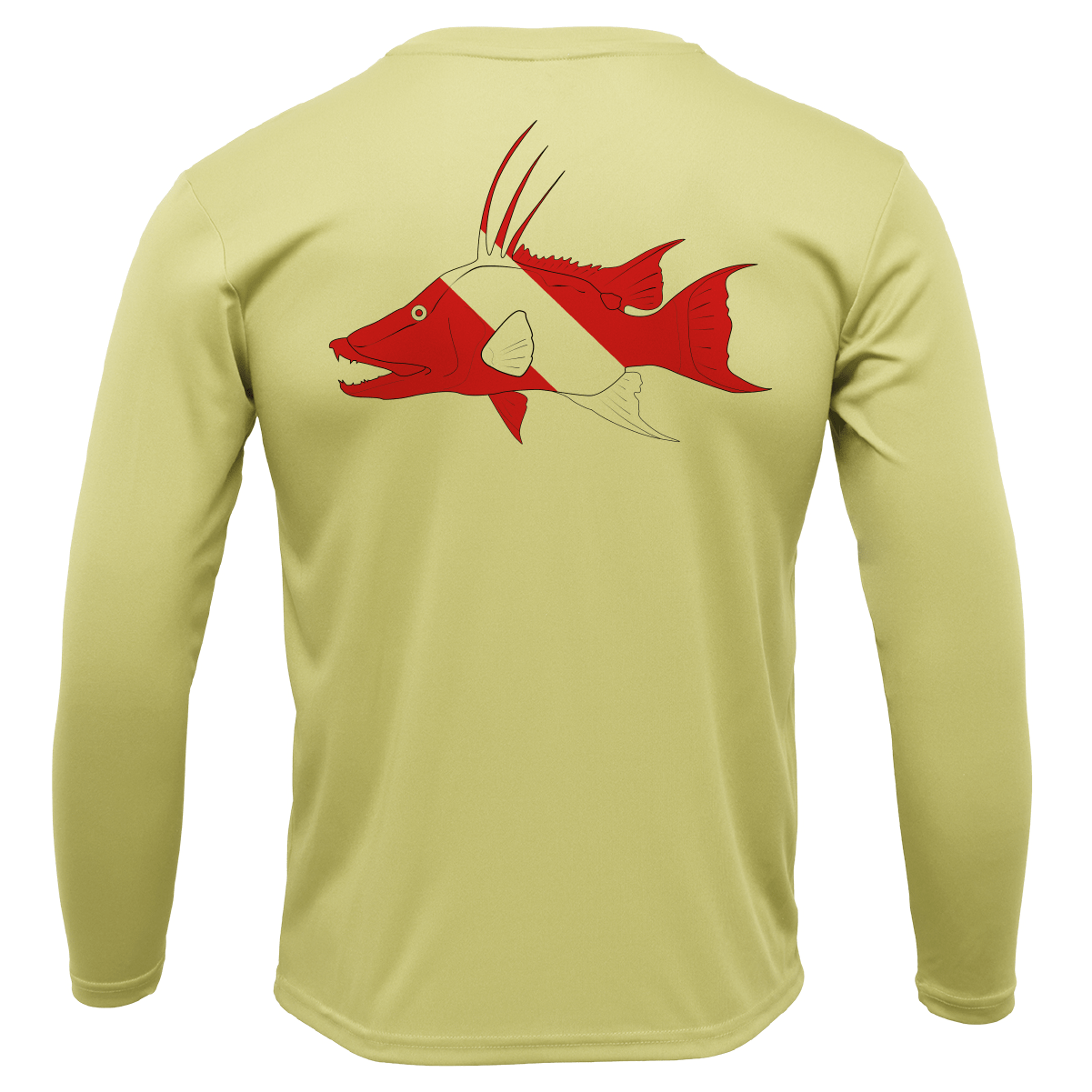 Saltwater Born UPF 50+ Long Sleeve M / CANARY Florida Keys Hogfish Diver