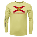Saltwater Born UPF 50+ Long Sleeve M / CANARY Key West, FL Florida Flag Long Sleeve UPF 50+ Dry-Fit Shirt