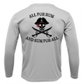 Saltwater Born UPF 50+ Long Sleeve M / SILVER Georgia Freshwater Born "All For Rum and Rum For All" Men's Long Sleeve UPF 50+ Dry-Fit Shirt
