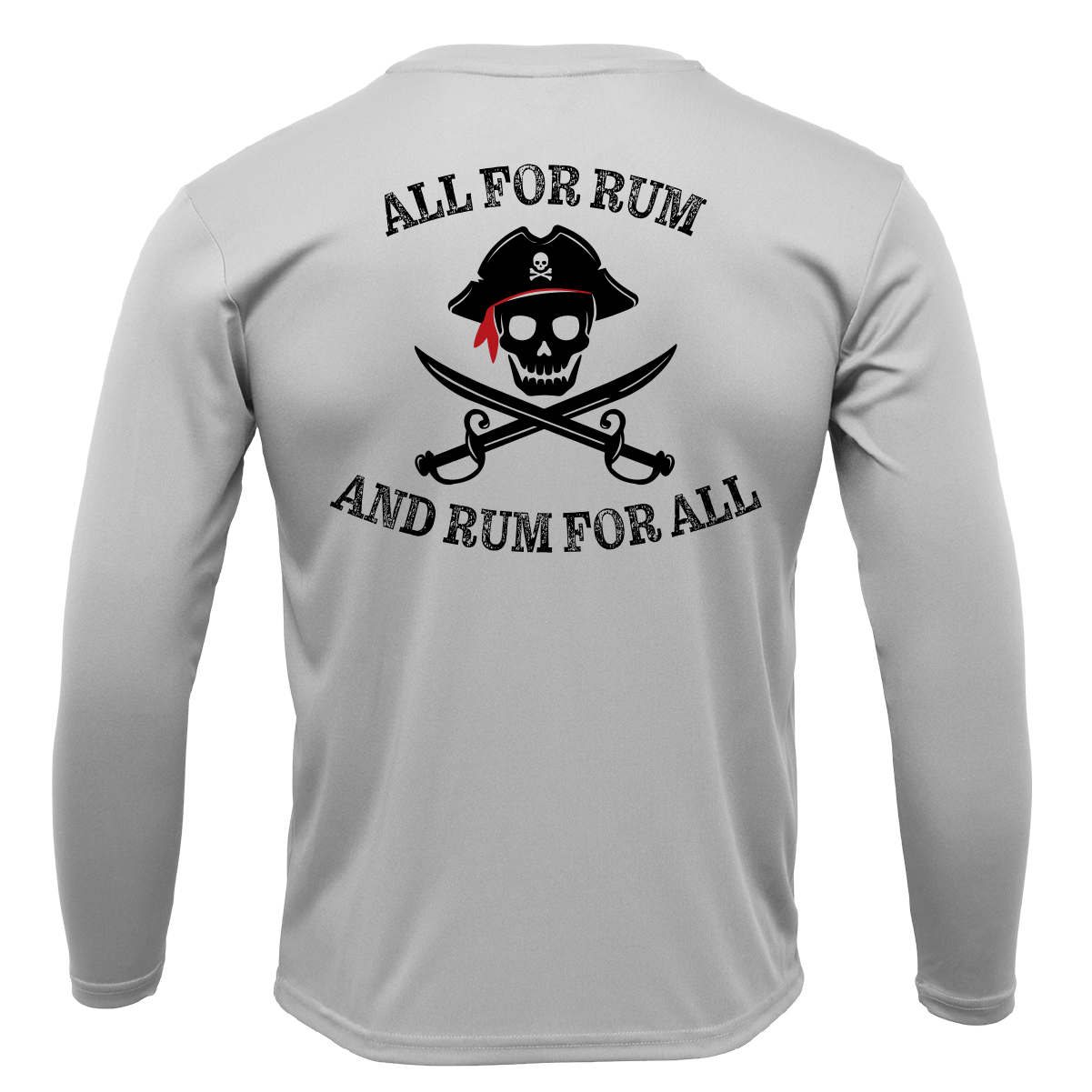 Saltwater Born UPF 50+ Long Sleeve M / SILVER Georgia Freshwater Born "All For Rum and Rum For All" Men's Long Sleeve UPF 50+ Dry-Fit Shirt