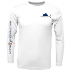 Saltwater Born UPF 50+ Long Sleeve M / WHITE Clean Sailfish Long Sleeve UPF 50+ Dry-Fit Shirt
