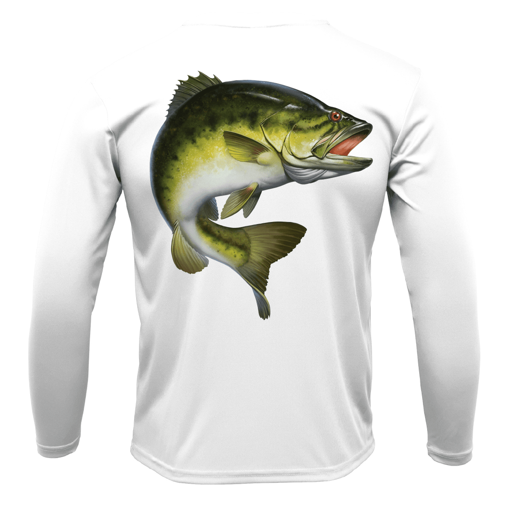 Saltwater Born UPF 50+ Long Sleeve Marietta, GA Freshwater Born Largemouth Bass Men's Long Sleeve UPF 50+ Dry-Fit Shirt