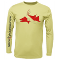 Saltwater Born UPF 50+ Long Sleeve S / CANARY Key West, FL Hogfish Diver Long Sleeve UPF 50+ Dry-Fit Shirt