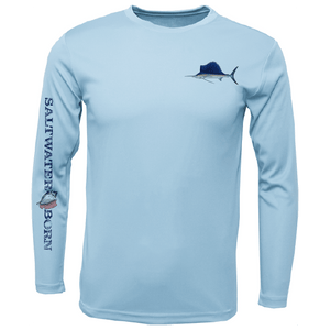 Saltwater Born UPF 50+ Long Sleeve S / ICE BLUE Clean Sailfish Long Sleeve UPF 50+ Dry-Fit Shirt