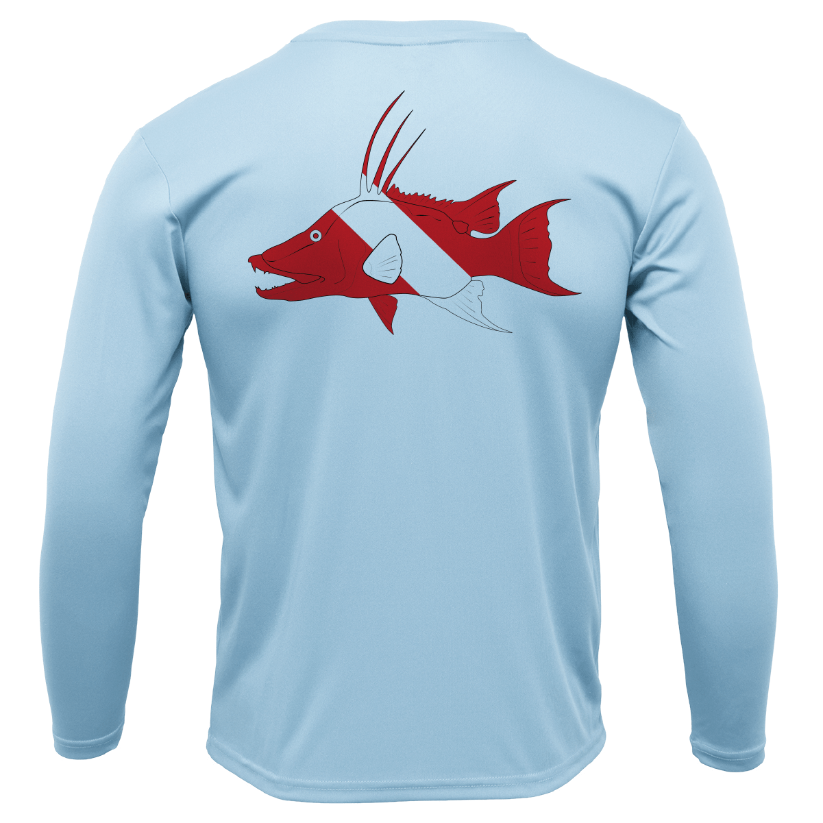Saltwater Born UPF 50+ Long Sleeve S / ICE BLUE Florida Keys Hogfish Diver