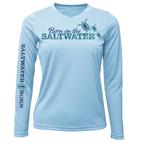 Saltwater Born UPF 50+ Long Sleeve S / ICE BLUE Key West "Born On The Saltwater" Long Sleeve UPF 50+ Dry-Fit Shirt