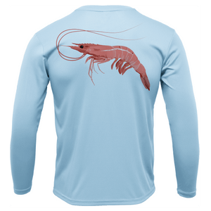 Saltwater Born UPF 50+ Long Sleeve S / ICE BLUE Key West, FL Jumbo Shrimp Long Sleeve UPF 50+ Dry-Fit Shirt