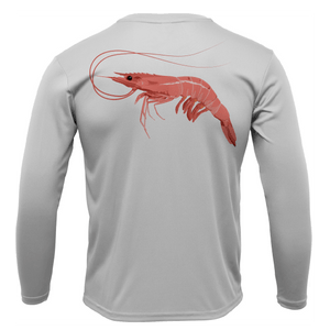 Saltwater Born UPF 50+ Long Sleeve S / SILVER Key West, FL Jumbo Shrimp Long Sleeve UPF 50+ Dry-Fit Shirt