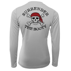 Saltwater Born UPF 50+ Long Sleeve S / SILVER Key West "Surrender The Booty" Women's Long Sleeve UPF 50+ Dry-Fit Shirt
