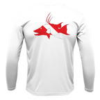 Saltwater Born UPF 50+ Long Sleeve S / WHITE Florida Keys Hogfish Diver