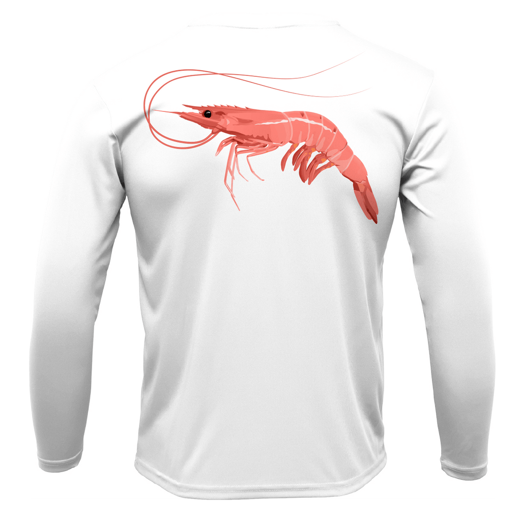 Saltwater Born UPF 50+ Long Sleeve S / WHITE Key West, FL Jumbo Shrimp Long Sleeve UPF 50+ Dry-Fit Shirt