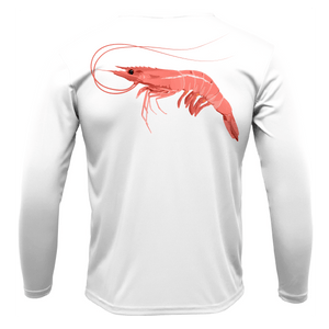 Saltwater Born UPF 50+ Long Sleeve S / WHITE Key West, FL Jumbo Shrimp Long Sleeve UPF 50+ Dry-Fit Shirt