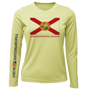 Saltwater Born UPF 50+ Long Sleeve XS / CANARY Florida Flag Freshwater Born Women's Long Sleeve UPF 50+ Dry-Fit Shirt