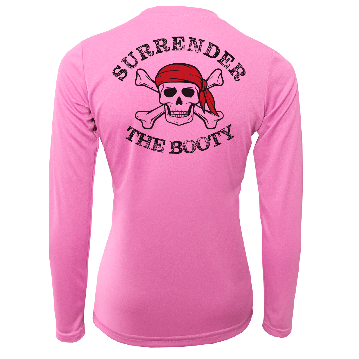 Saltwater Born UPF 50+ Long Sleeve XS / PINK Florida Freshwater Born "Surrender The Booty" Women's Long Sleeve UPF 50+ Dry-Fit Shirt