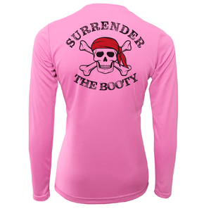 Saltwater Born UPF 50+ Long Sleeve XS / PINK Florida Freshwater Born "Surrender The Booty" Women's Long Sleeve UPF 50+ Dry-Fit Shirt