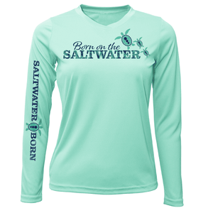 Saltwater Born UPF 50+ Long Sleeve XS / SEAFOAM Key West "Born On The Saltwater" Long Sleeve UPF 50+ Dry-Fit Shirt