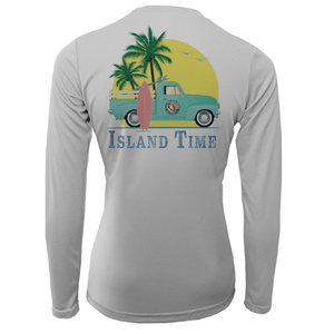 Saltwater Born UPF 50+ Long Sleeve XS / SILVER Key West Island Time Women's Long Sleeve UPF 50+ Dry-Fit Shirt