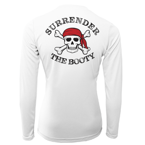 Saltwater Born UPF 50+ Long Sleeve XS / WHITE Florida Freshwater Born "Surrender The Booty" Women's Long Sleeve UPF 50+ Dry-Fit Shirt