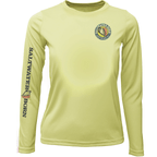 Saltwater Born UPF 50+ Long Sleeve YOUTH XS / CANARY Key West, FL Saltwater Born Circle Logo Girl's Long Sleeve UPF 50+ Dry-Fit Shirt