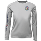 Saltwater Born UPF 50+ Long Sleeve YOUTH XS / SILVER Key West, FL Saltwater Born Circle Logo Girl's Long Sleeve UPF 50+ Dry-Fit Shirt