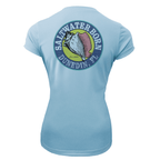 Saltwater Born UPF 50+ Short Sleeve Dunedin Florida Girl Women's Short Sleeve UPF 50+ Dry-Fit Shirt