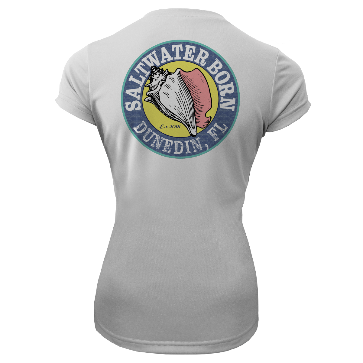 Saltwater Born UPF 50+ Short Sleeve Dunedin Florida Girl Women's Short Sleeve UPF 50+ Dry-Fit Shirt