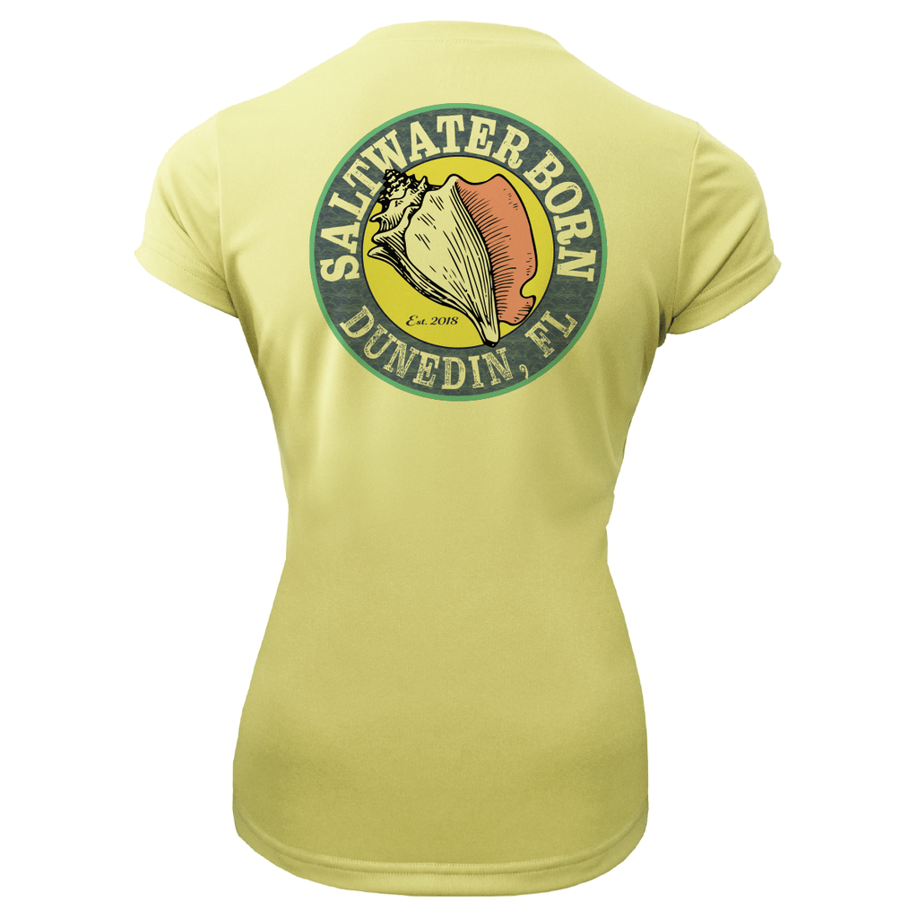 Saltwater Born UPF 50+ Short Sleeve Dunedin Florida Girl Women's Short Sleeve UPF 50+ Dry-Fit Shirt