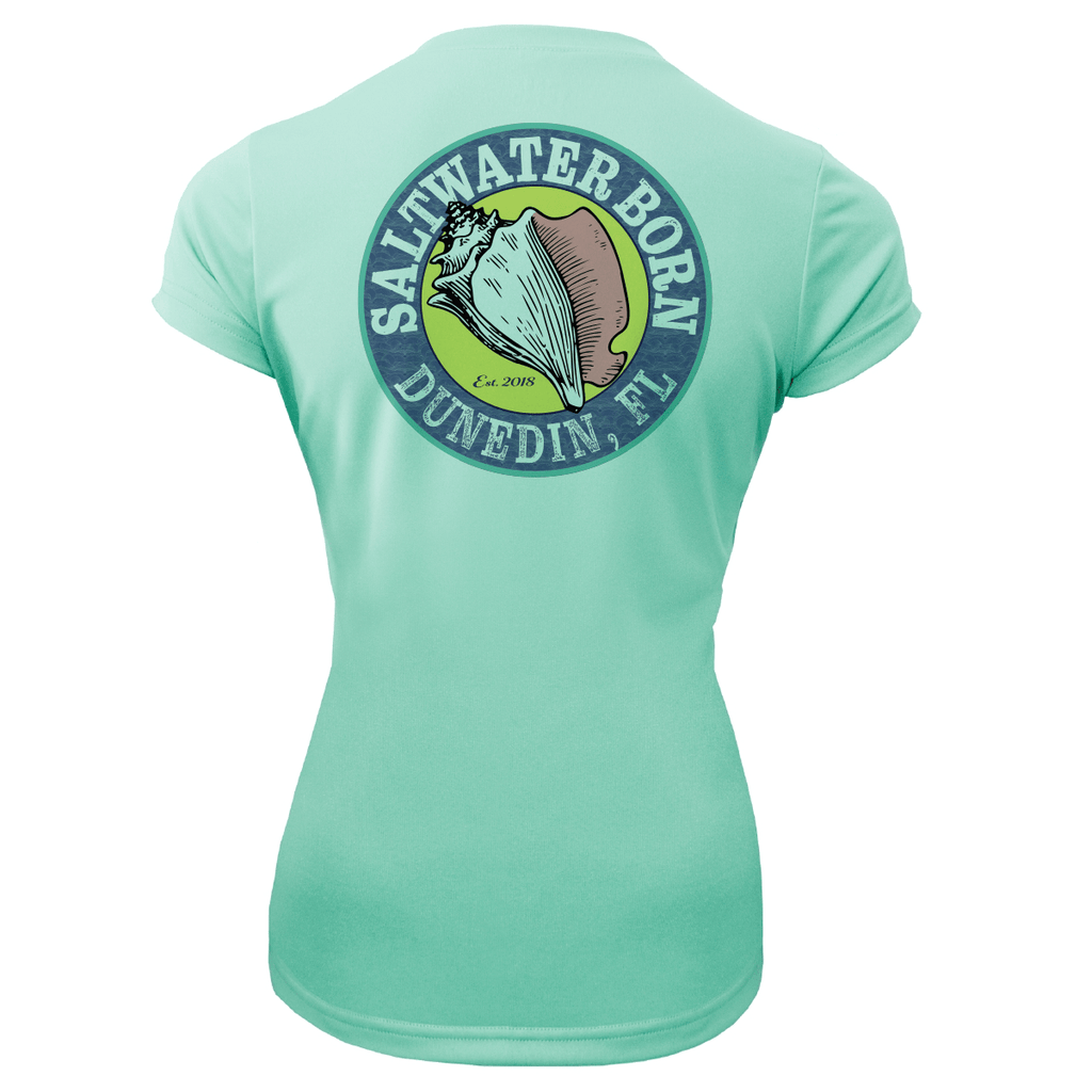 Saltwater Born UPF 50+ Short Sleeve Dunedin Florida Girl Women's Short Sleeve UPF 50+ Dry-Fit Shirt
