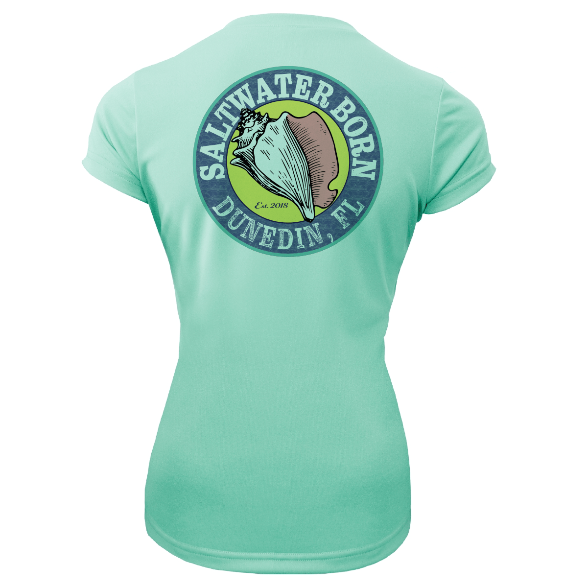 Saltwater Born UPF 50+ Short Sleeve Dunedin Florida Girl Women's Short Sleeve UPF 50+ Dry-Fit Shirt