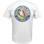 Saltwater Born UPF 50+ Short Sleeve Key West, FL Mahi on Chest Short Sleeve UPF 50+ Dry-Fit Shirt