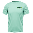 Saltwater Born UPF 50+ Short Sleeve S / SEAFOAM Key West, FL Mahi on Chest Short Sleeve UPF 50+ Dry-Fit Shirt