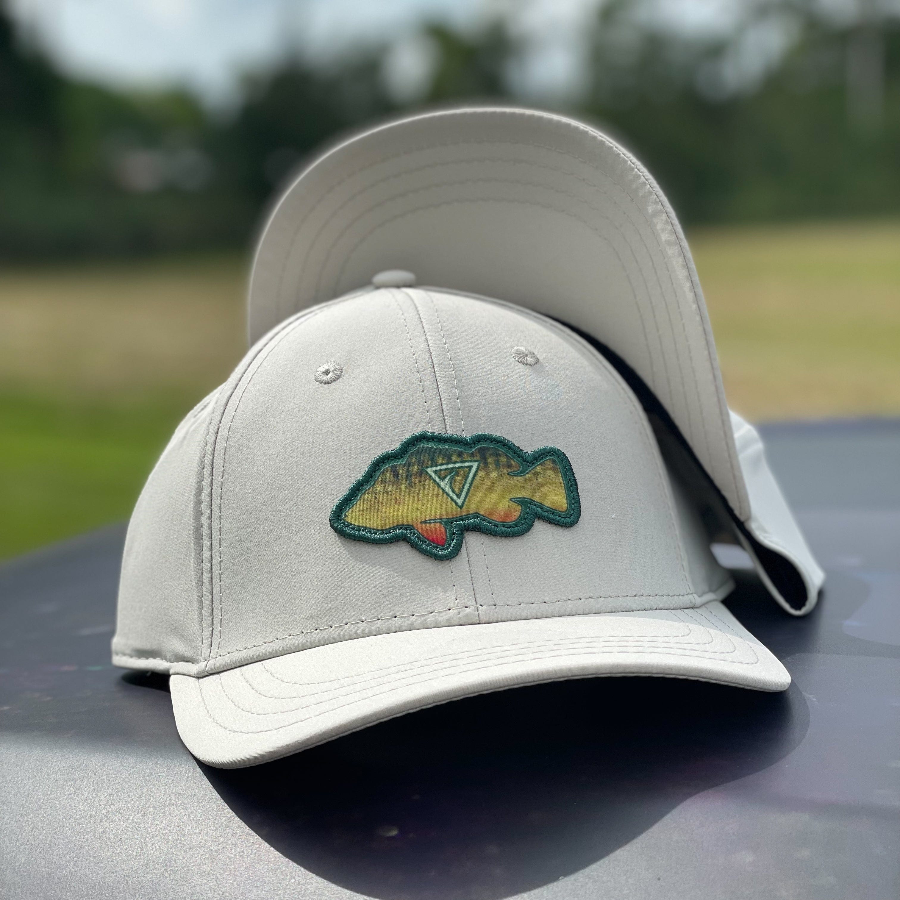 Peacock Bass | Tri Tec Performance Hat in Grey