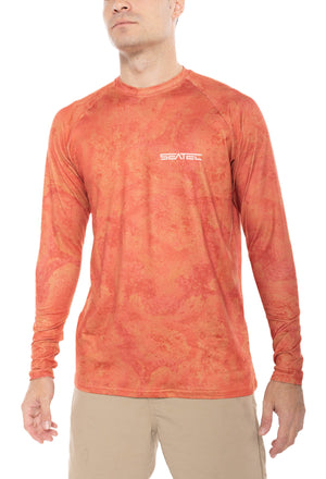 Seatec Outfitters Performance Shirts MEN'S SPORT TEC | FIRE CORAL | CREW
